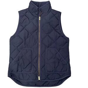 J.Crew Women's Quilted Puffer Vest Dark Navy Size S